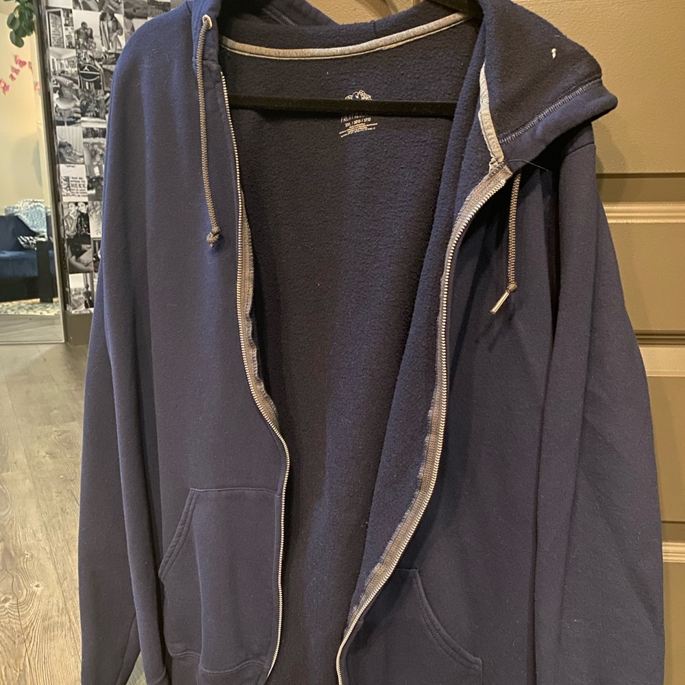 Blue Oversized Fruit of the Loom Jacket